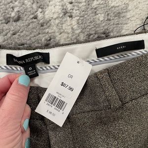 NWT Banana Republic Avery Pants - black/gold - size 0R